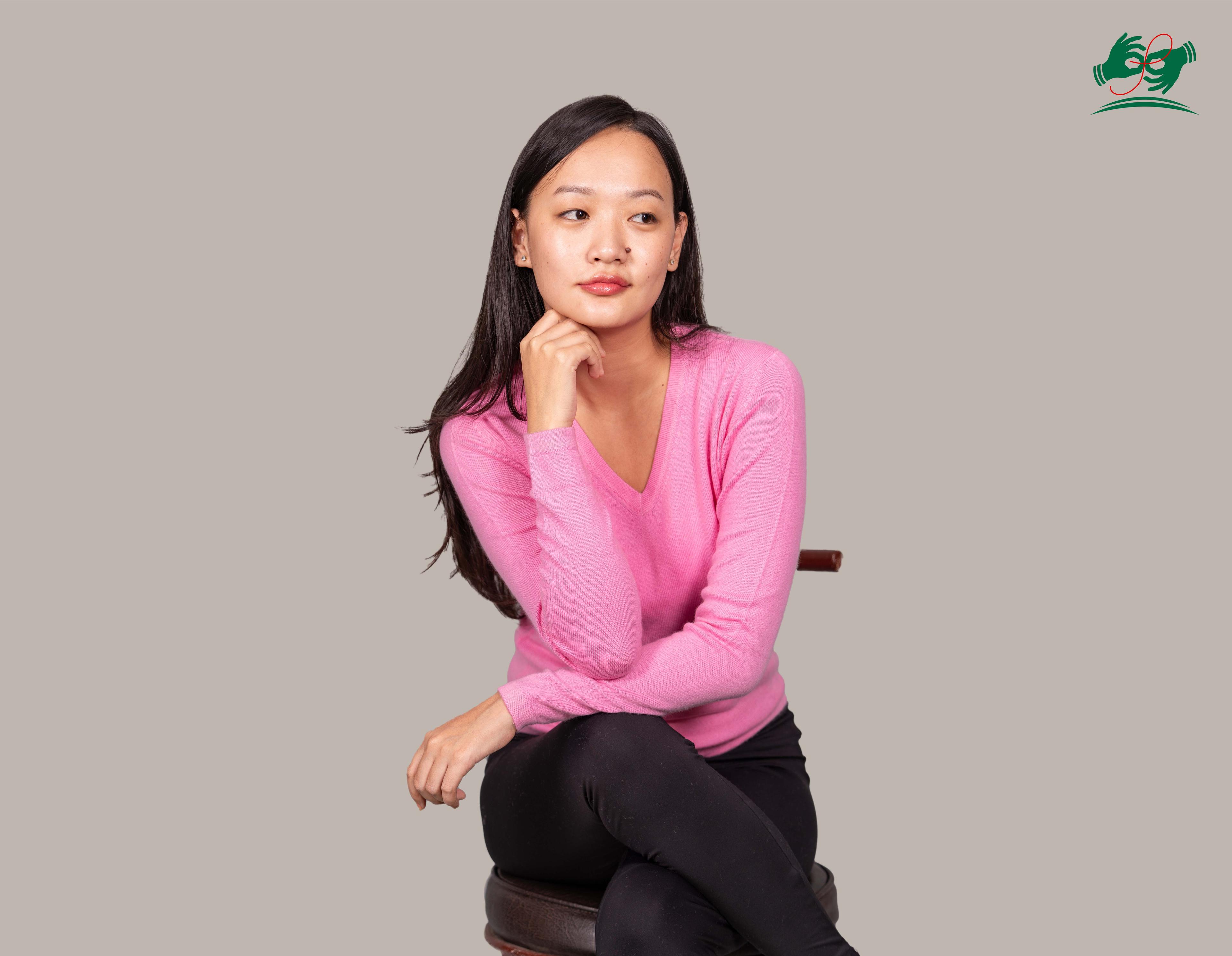 Pure Cashmere Sweater V Neck For Ladies