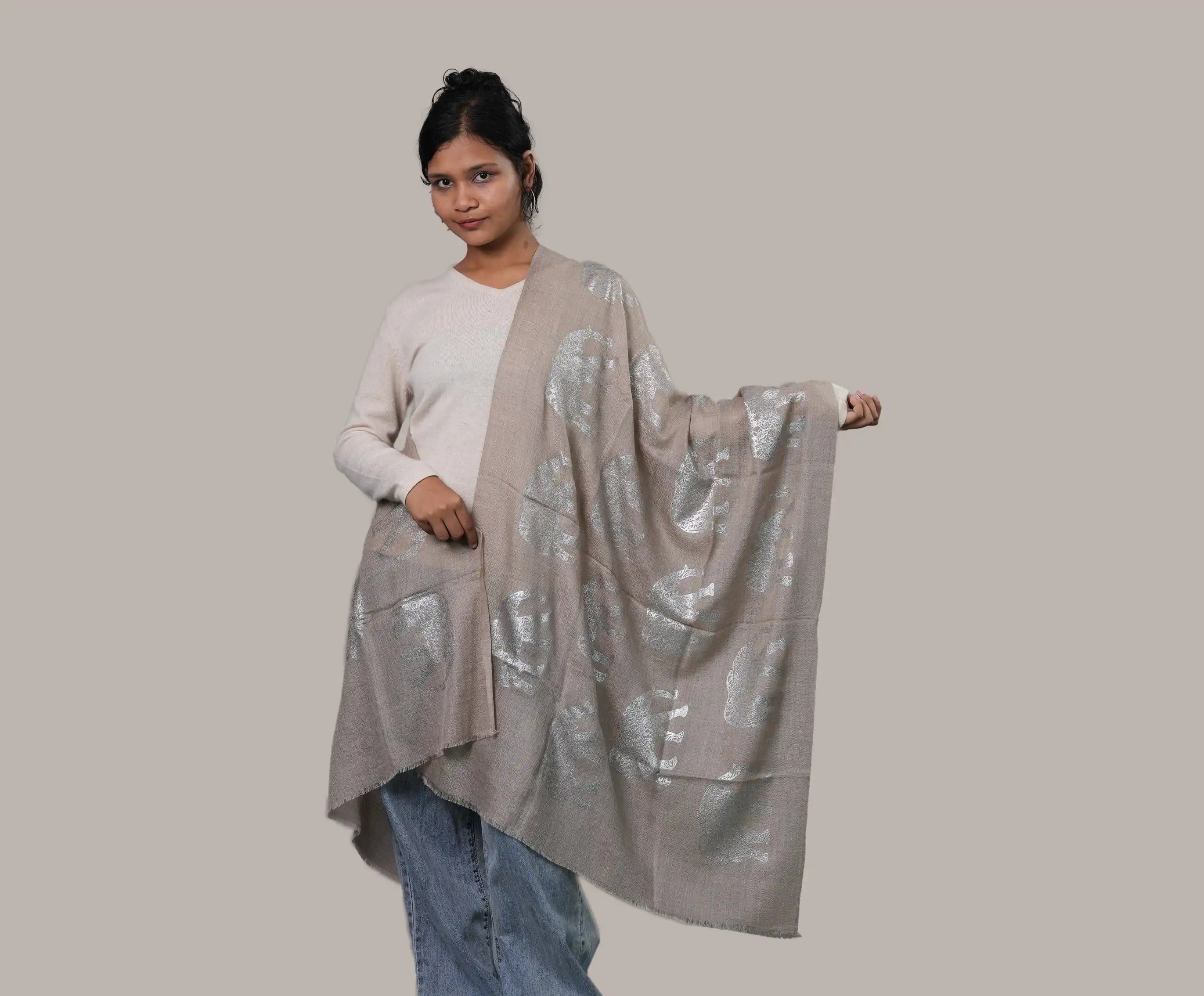 Cashmere Stole Metallic Print